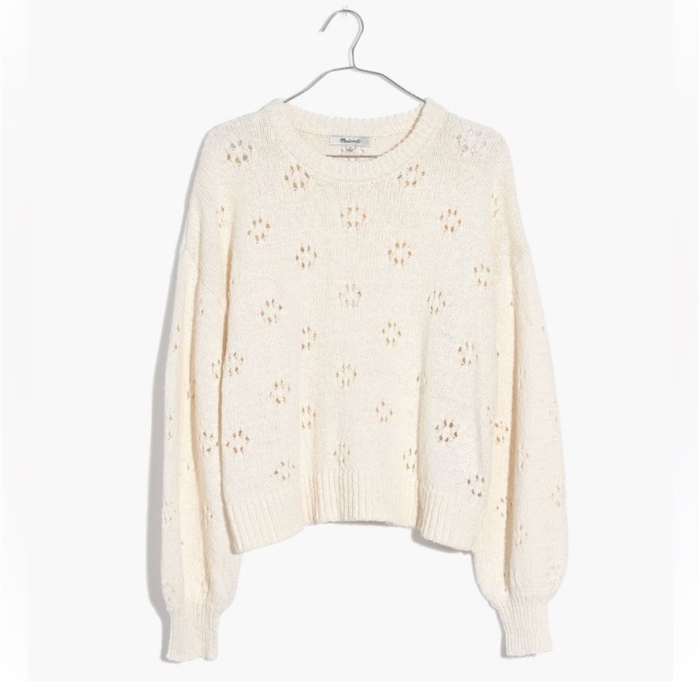 Madewell floral sweater medium